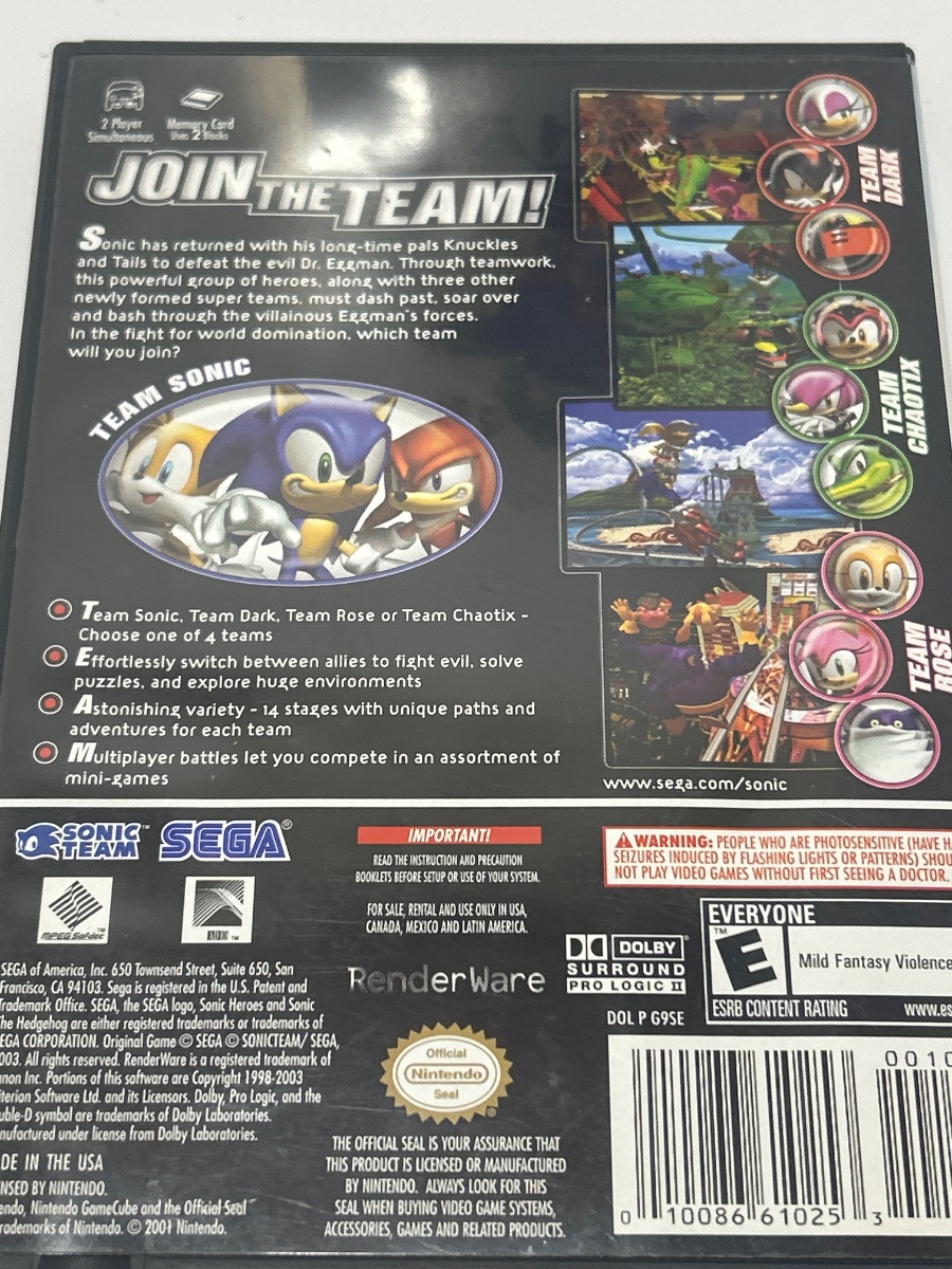 Sonic Heroes Player's Choice photo 8