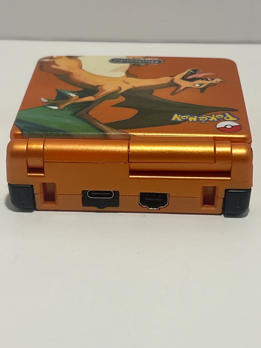 Nintendo Game Boy Advance SP Pokémon Charizard IPS v4 USB C 850mAh Mod photo 8